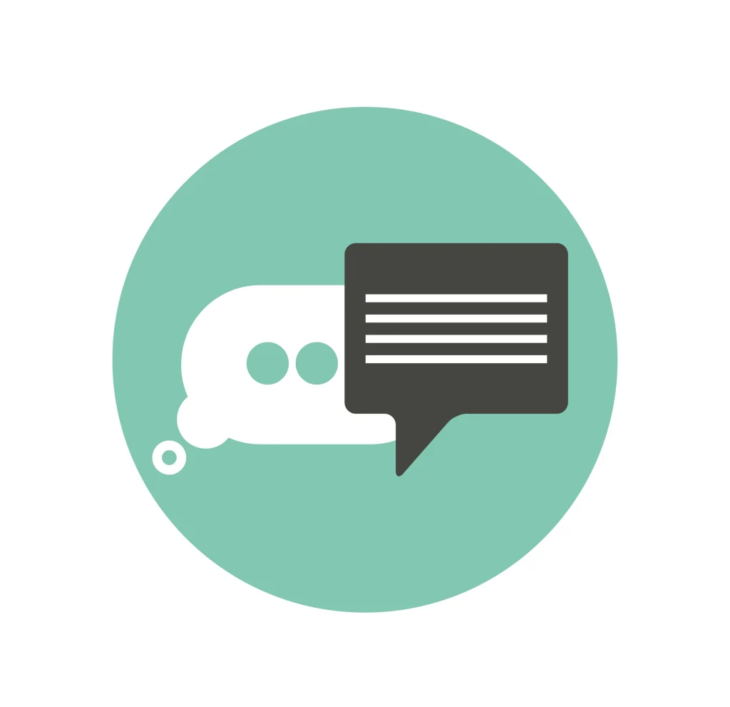 Two speech bubbles