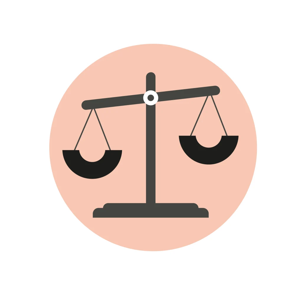 Icon of legal scales