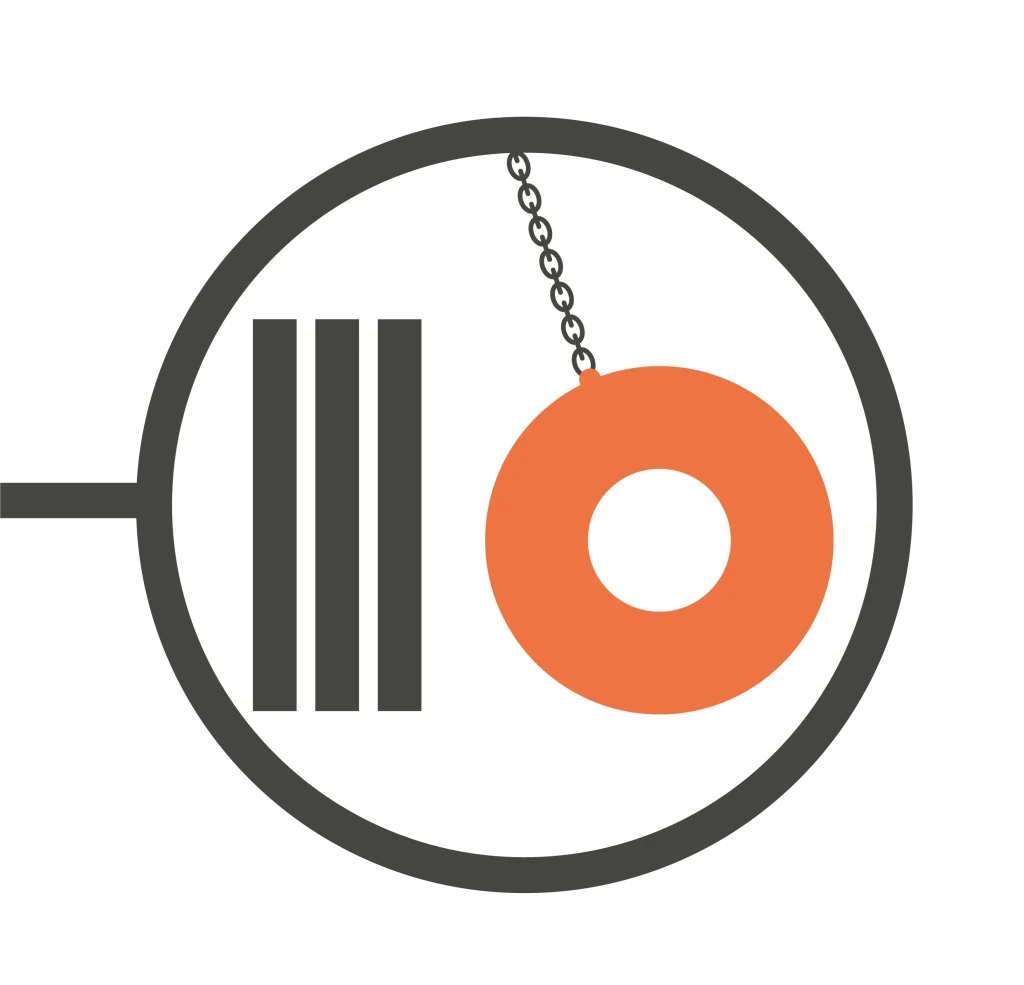 Illustration of three lines being demolished by a circle
